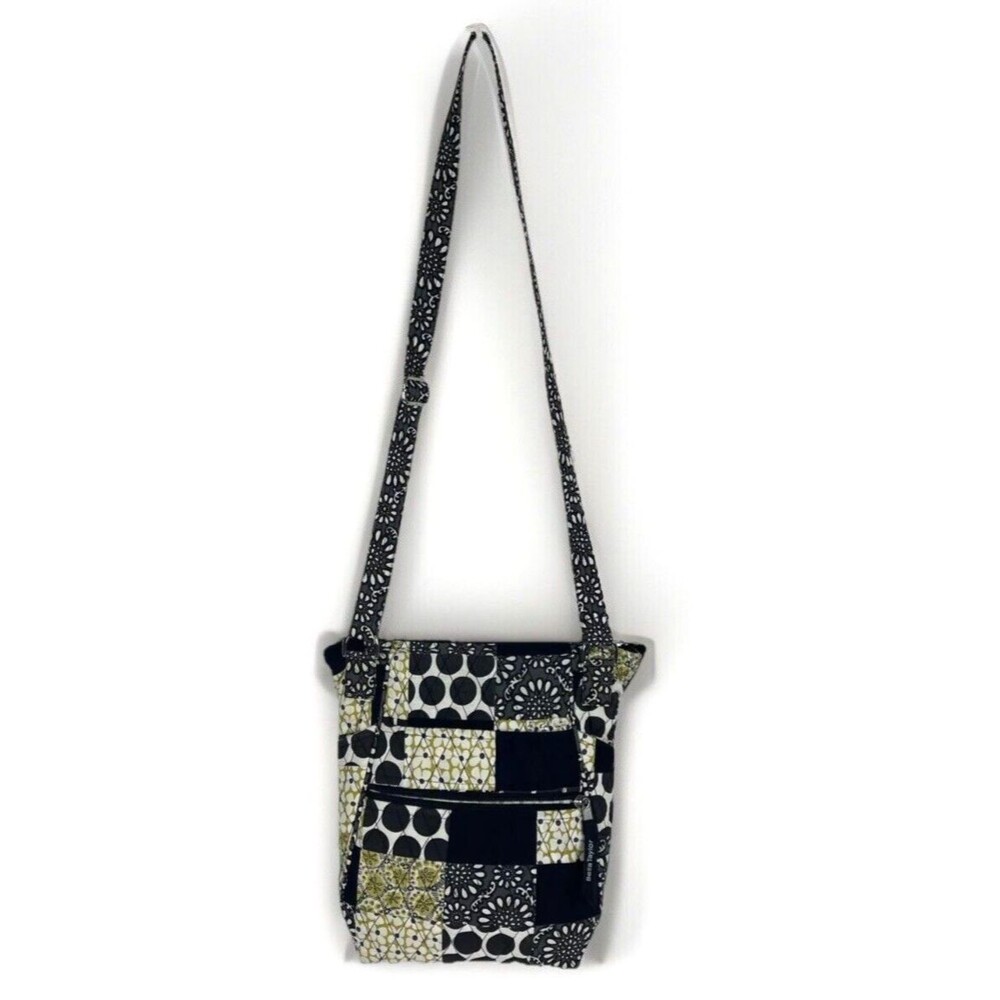 Bella Taylor quilted Crossbody Handbag Boho Black Yellow Patchwork Cottagecore